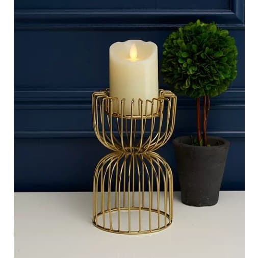 Scott Living Brass Birdcage Candleholder, Medium - HER Home Design Boutique